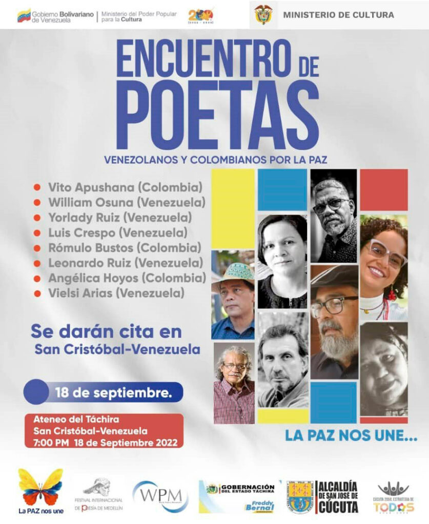 Encuentro entre poetas - La Paz nos une - Tarek William Saab -
